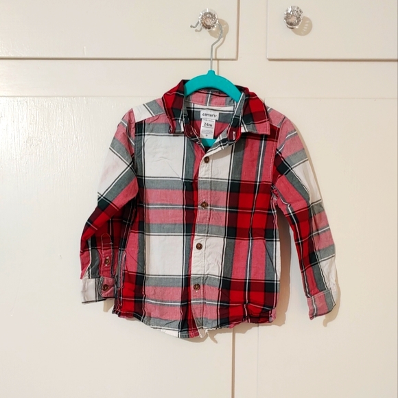Toddler Boys Christmas Button Down Shirt and Sweater - Picture 10 of 10